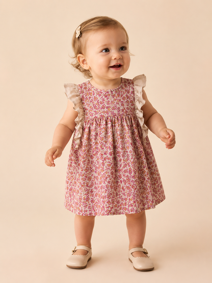 Robe Bébé Fille Fleurie – Douceur & Élégance