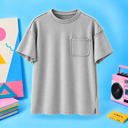 Ensemble Garçon 3 Pièces Streetwear – Surchemise à Carreaux, T-Shirt Gris & Pantalon Cargo Beige Sable