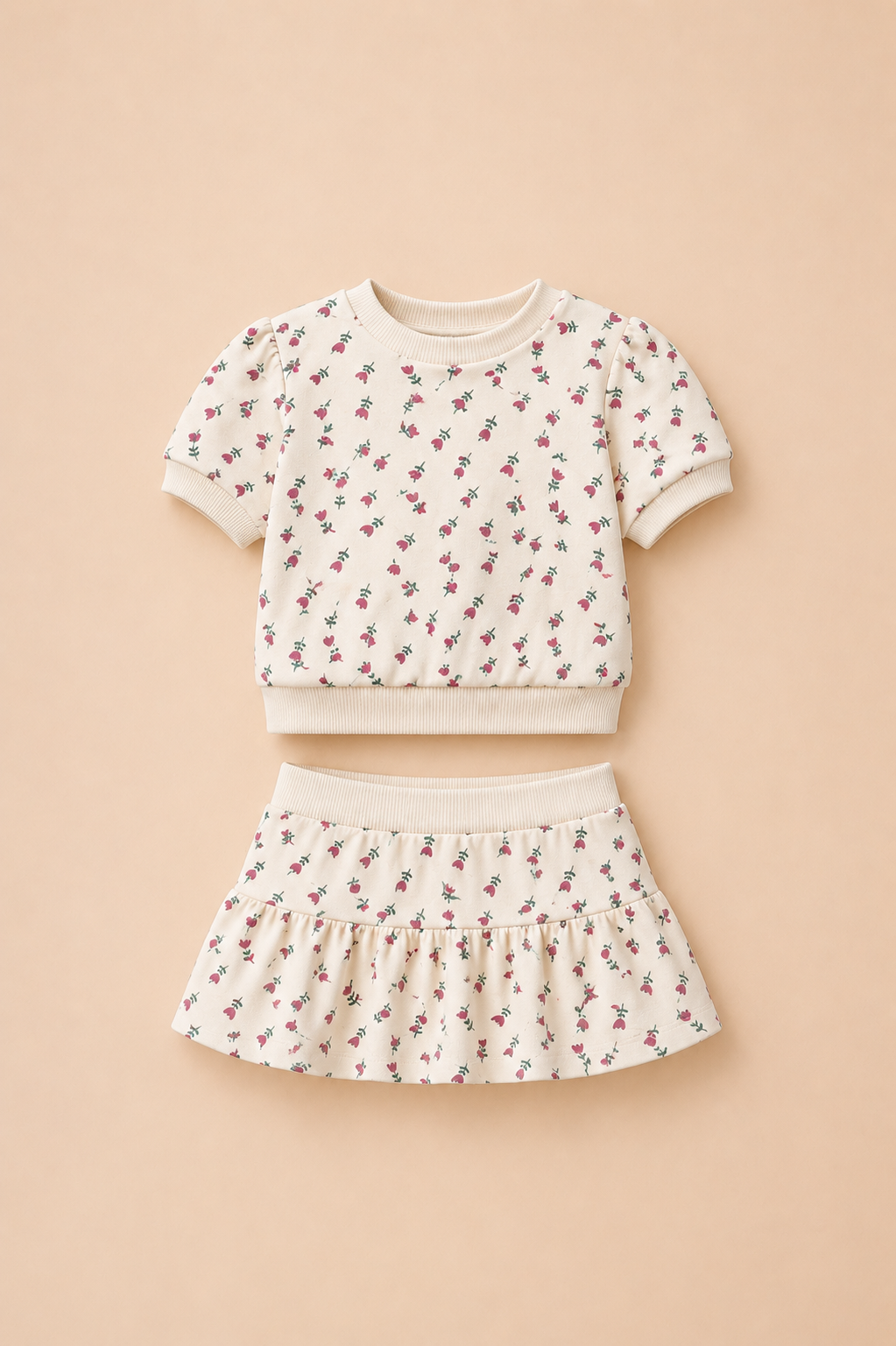 Ensemble fille fleuri – Élégance douce & raffinée