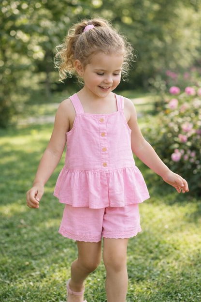 Ensemble fille rose – Fraîcheur, confort & élégance estivale