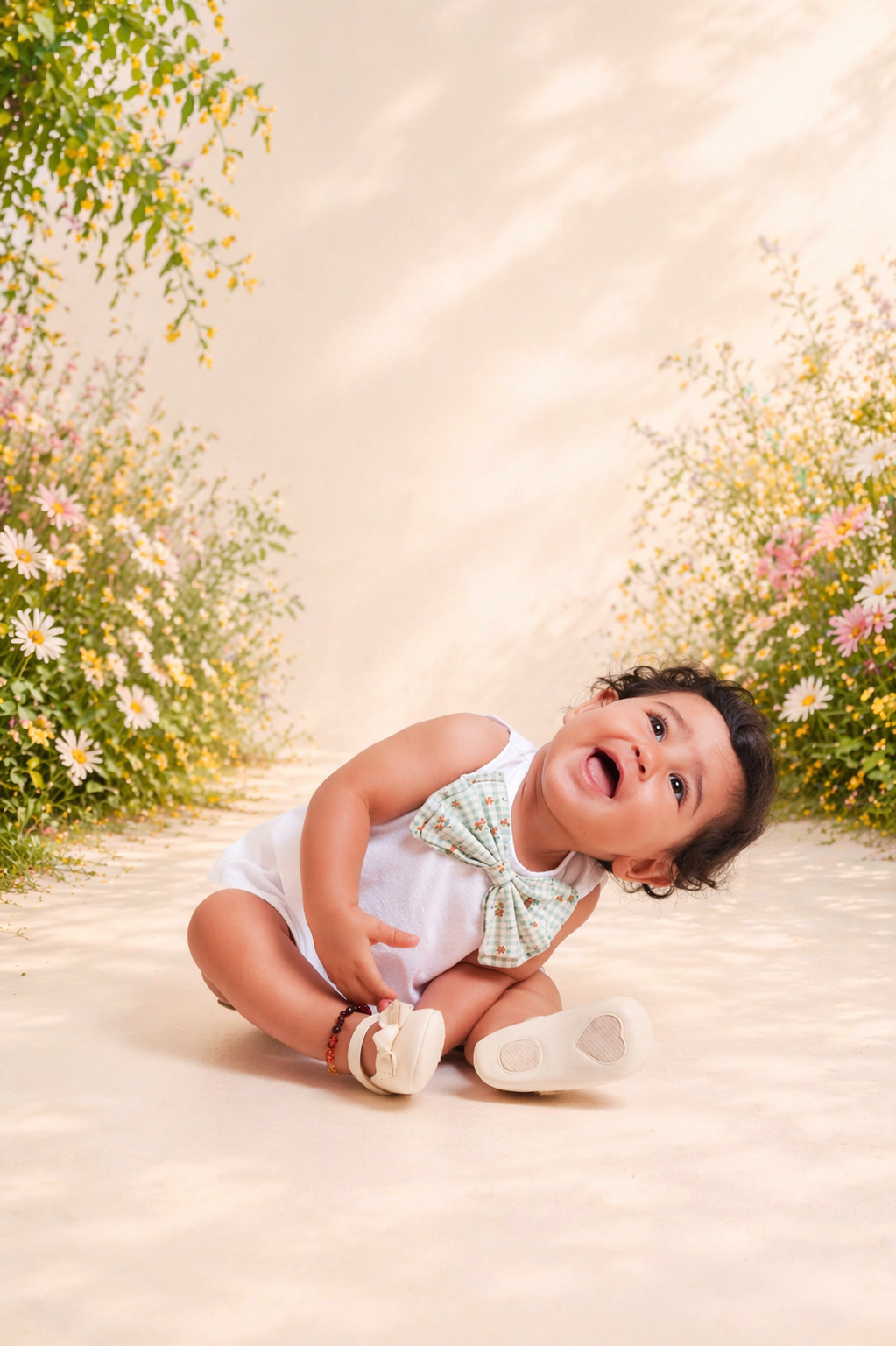 Ensemble bébé blouse & bloomer – Élégance délicate & esprit bohème