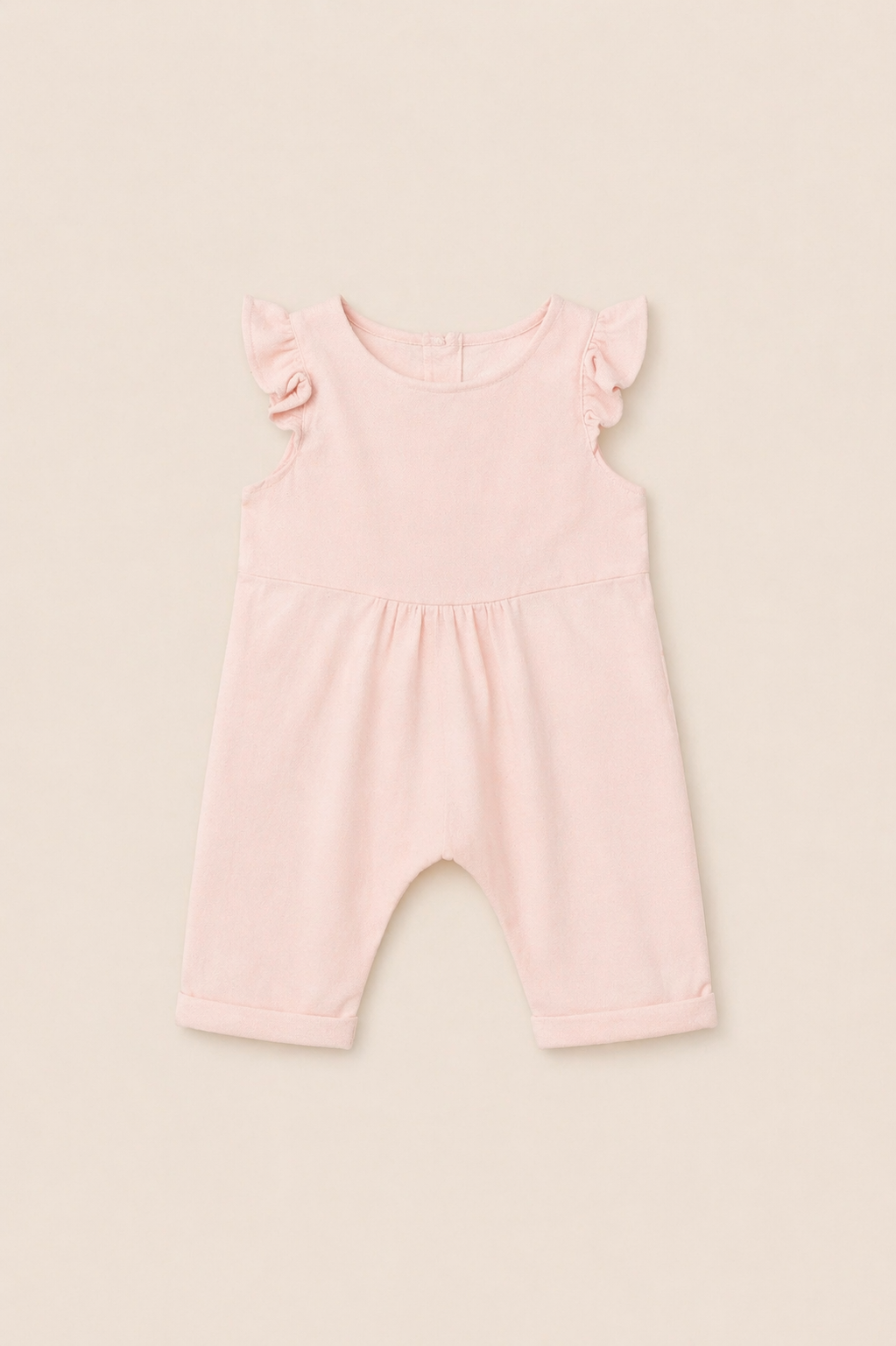 Combinaison bébé rose poudré – Douceur & élégance minimaliste