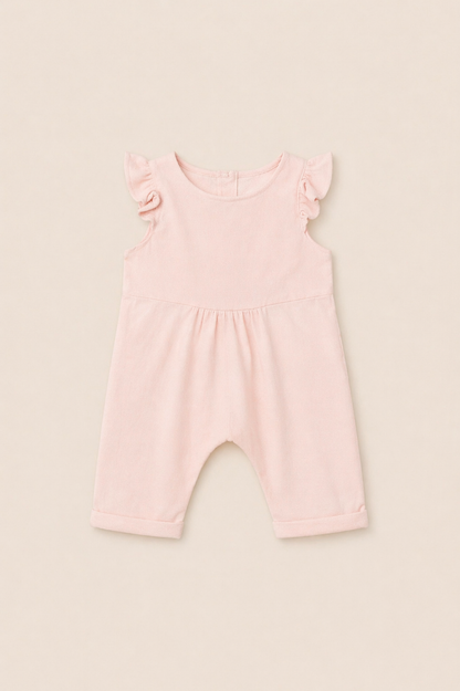 Combinaison bébé rose poudré – Douceur & élégance minimaliste