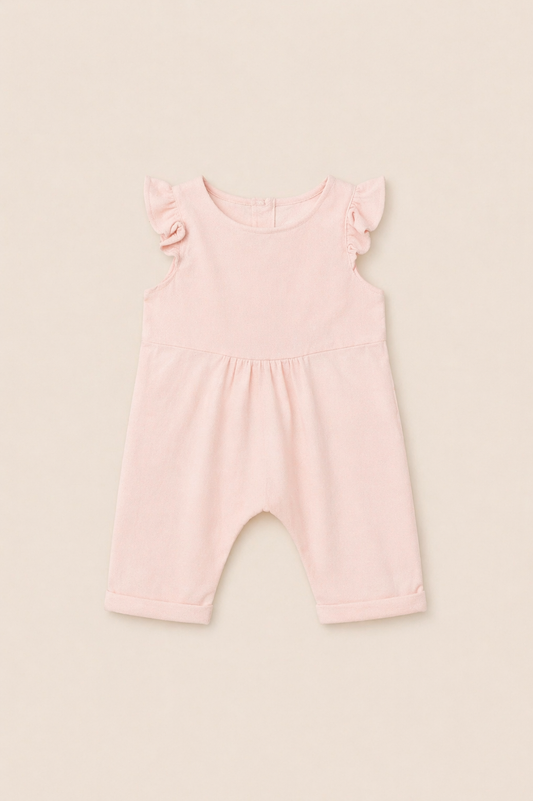 Combinaison bébé rose poudré – Douceur & élégance minimaliste