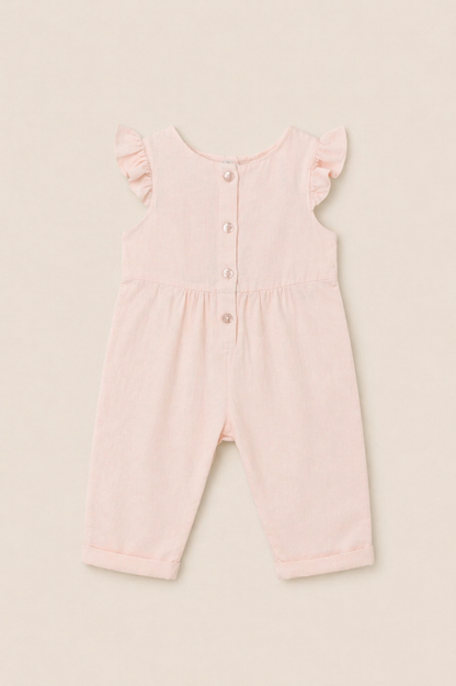 Combinaison bébé rose poudré – Douceur & élégance minimaliste