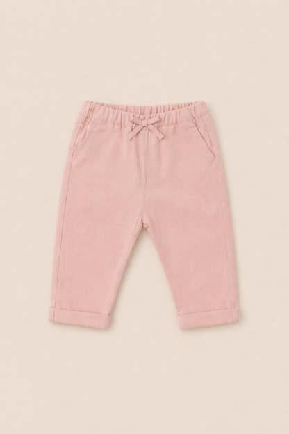 Pantalon bébé rose poudré – Douceur & confort quotidien