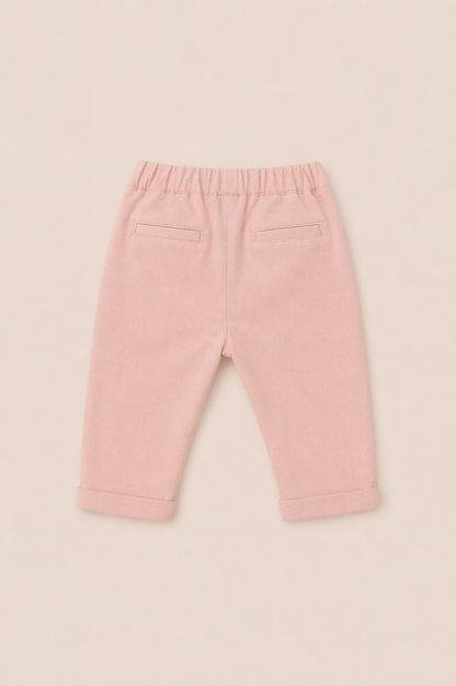 Pantalon bébé rose poudré – Douceur & confort quotidien