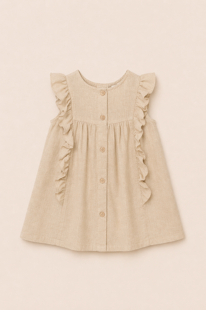 Robe bébé en lin naturel – Élégance douce & charme authentique