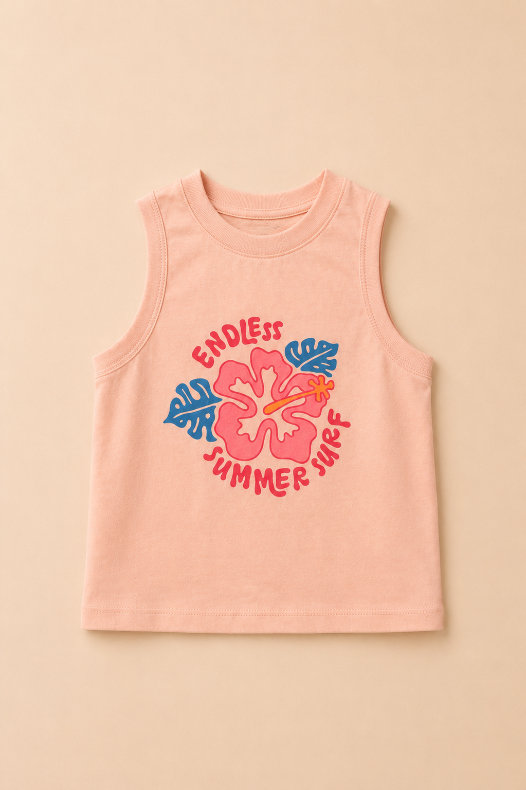 Ensemble Fille 2 Pièces – Débardeur Imprimé & Short Fleuri