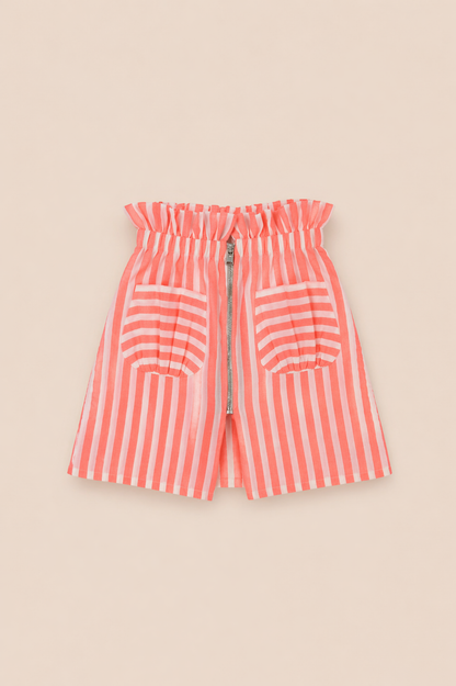 Robe rayée corail – Fraîcheur & élégance estivale