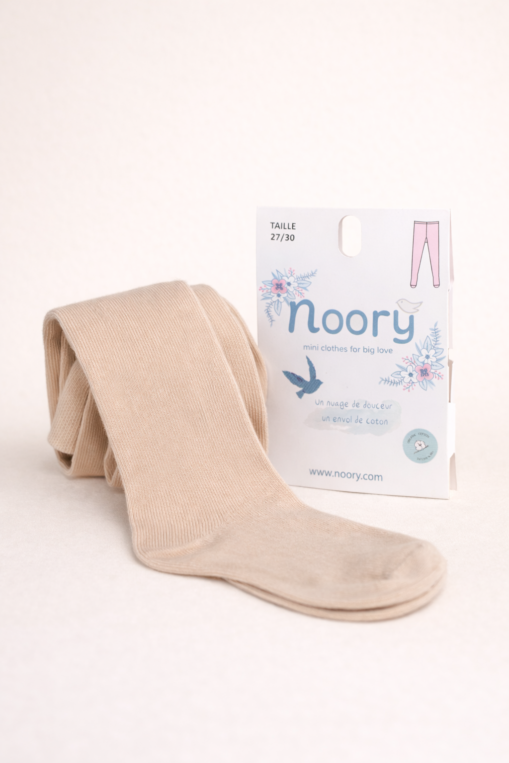 Collant Enfant En Coton Organic Confort Absolu – Beige