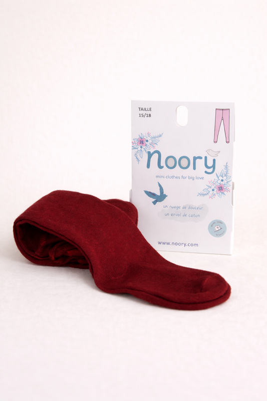 Collant Enfant En Coton Organic Confort & Élégance – Bordeaux