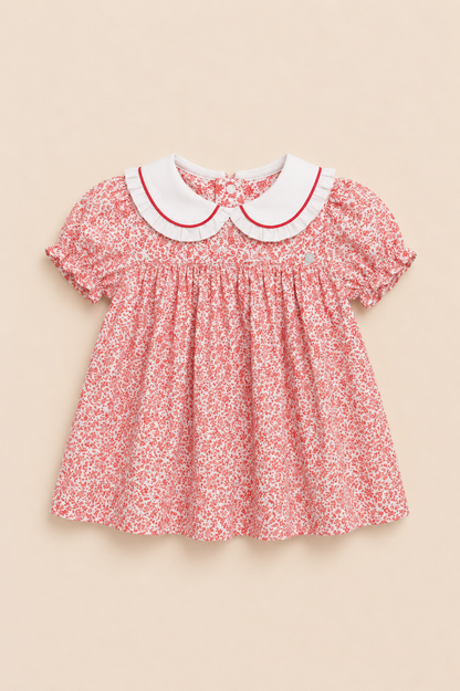 Ensemble Bébé Fille 2 Pièces – Robe Fleurie & Bloomer Assorti