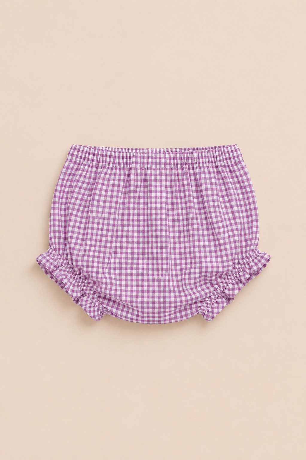 Ensemble Bébé Fille 2 Pièces – Robe Vichy Lavande & Bloomer Assorti