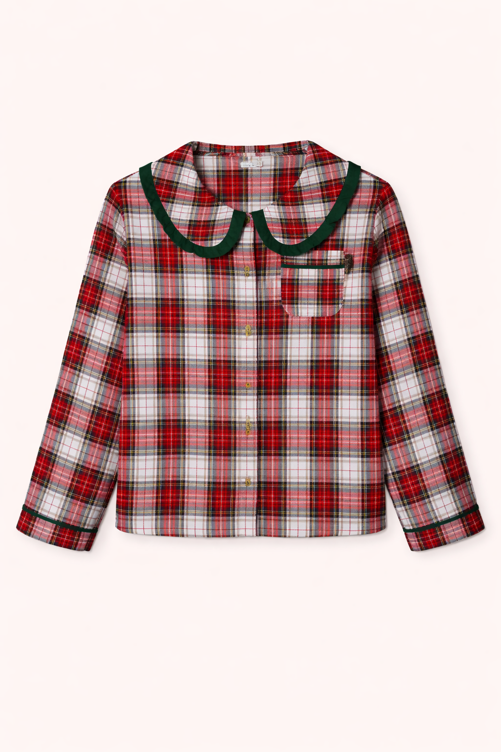 Ensemble pyjama fille à carreaux – Style classique & confort