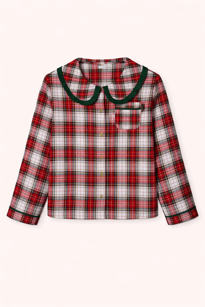 Ensemble pyjama fille à carreaux – Style classique & confort