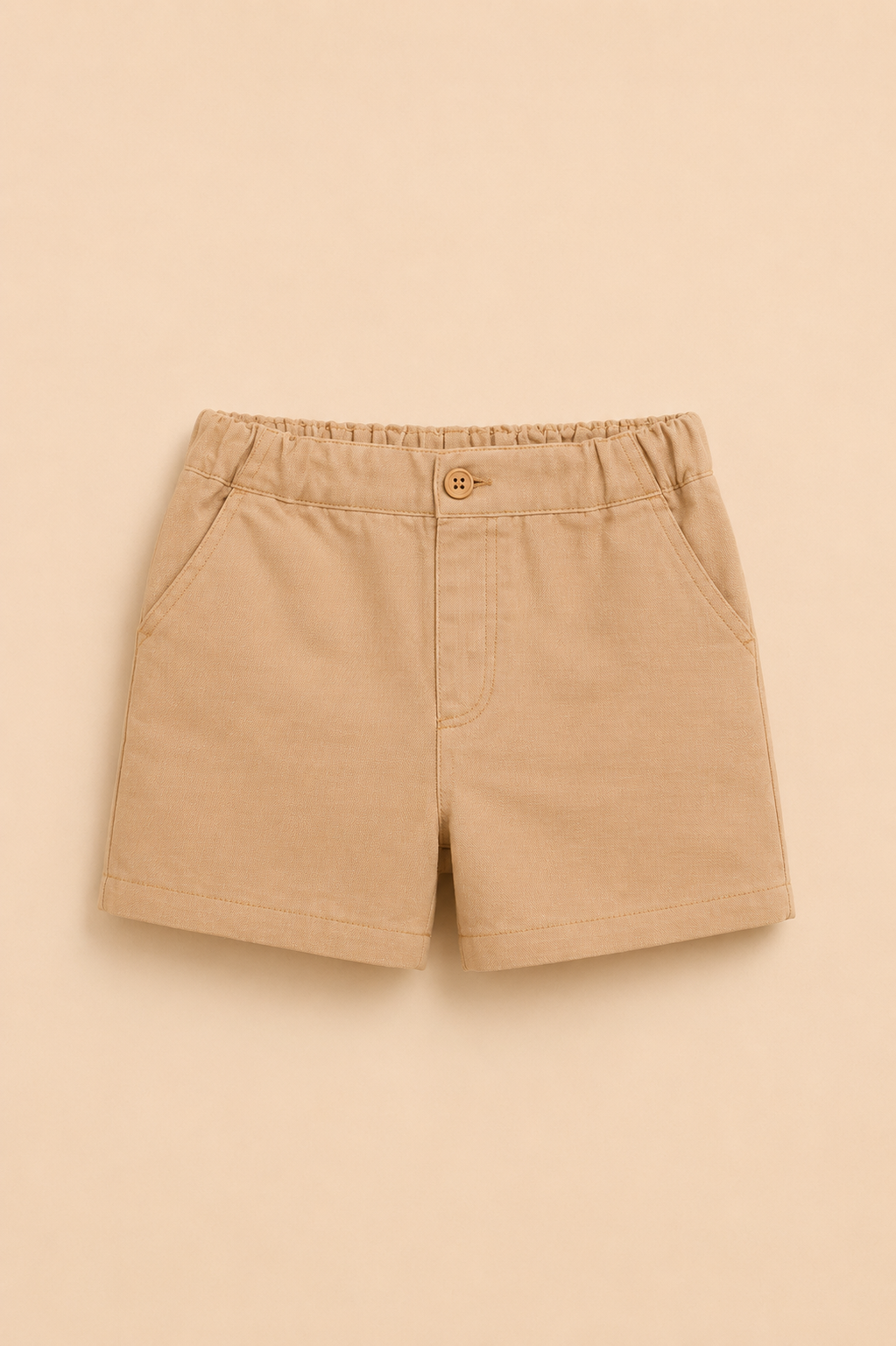 Ensemble Garçon 2 Pièces – Chemise Rayée & Short Beige