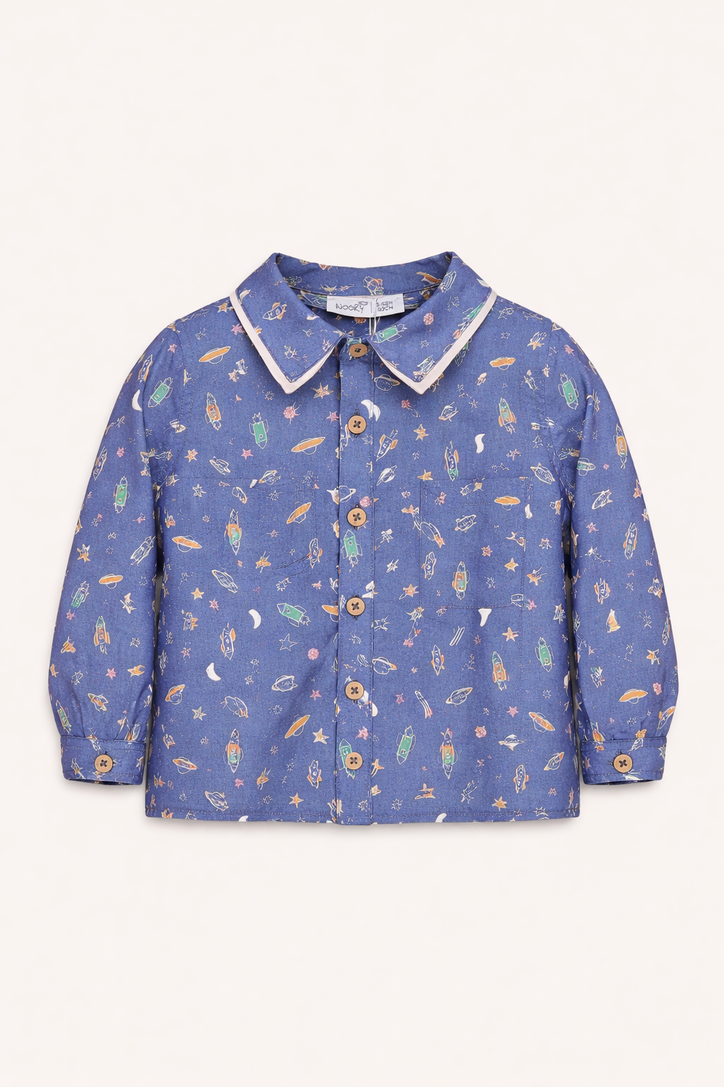 Chemise bébé garçon à motif espace – Douceur & imagination