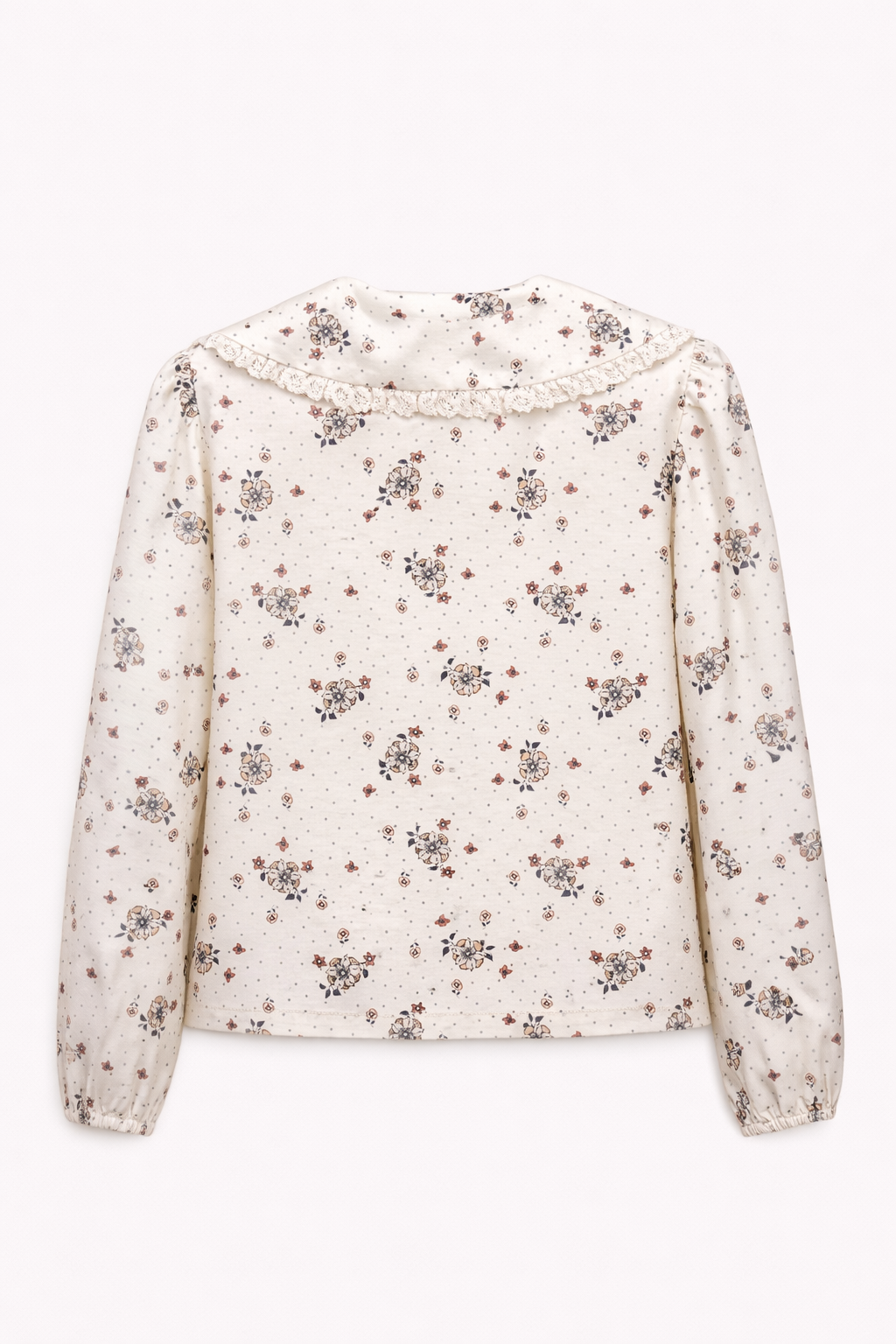 Blouse imprimée à col volanté – Fille