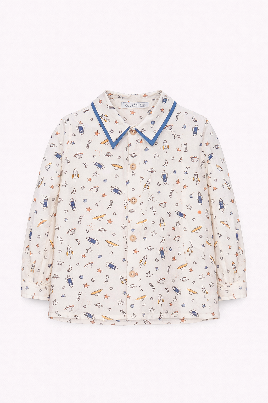 Chemise bébé garçon imprimée espace – Douceur & style ludique