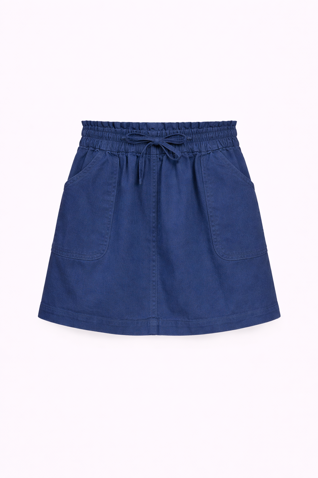 Jupe fille en gabardine bleu – Taille élastique