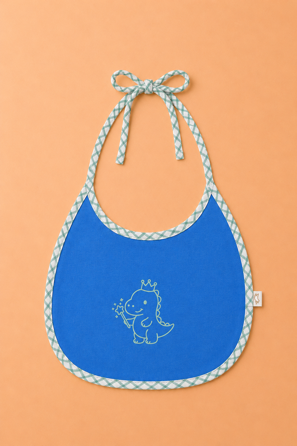Bavoir Bébé Imperméable Bleu – Motif Dinosaure