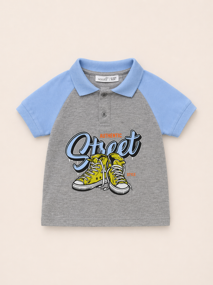 Ensemble garçon polo imprimé & short – Look urbain et confort absolu