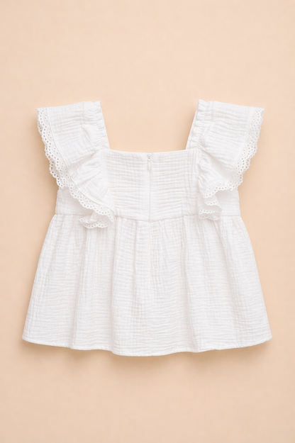 Ensemble fille brodé – Pureté & élégance artisanale