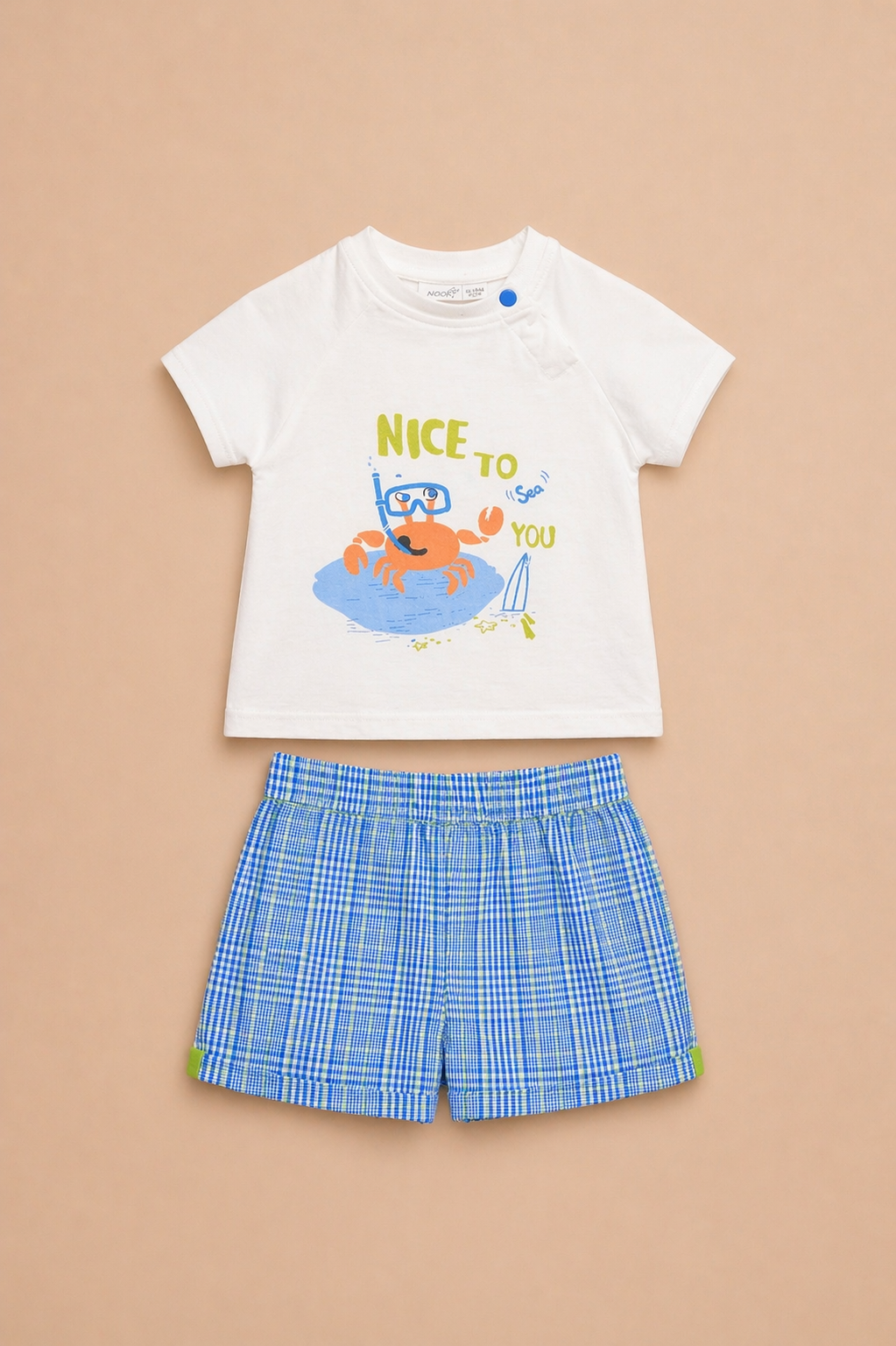 Ensemble Bébé Garçon “Nice to Sea You” – Fraîcheur & Confort d’Été