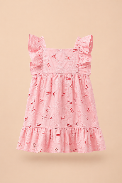 Robe fille en broderie anglaise – Douceur & élégance intemporelle
