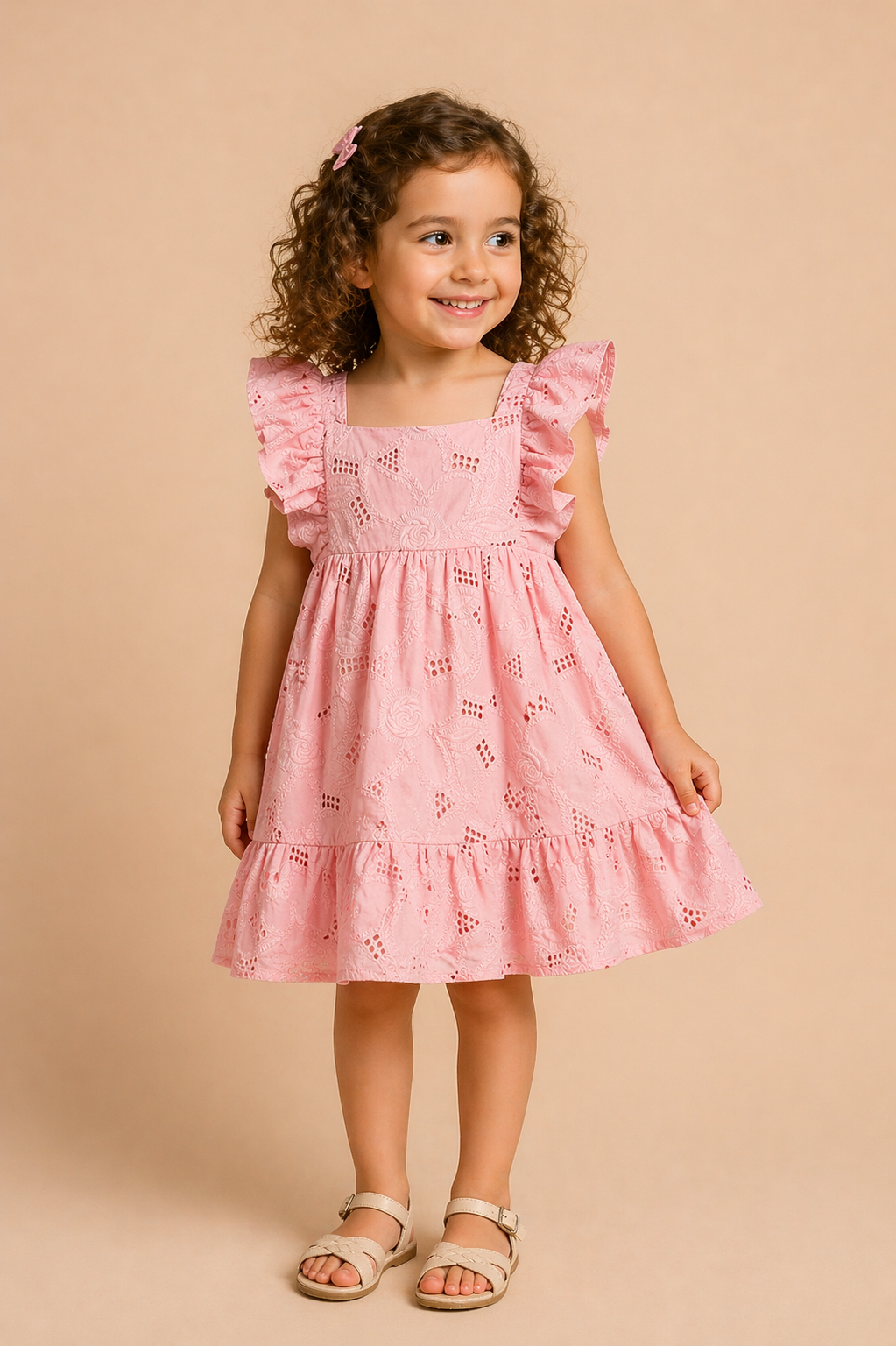 Robe fille en broderie anglaise – Douceur & élégance intemporelle