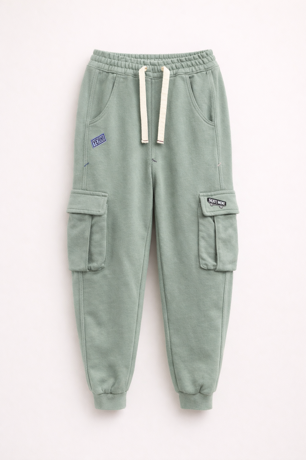 Pantalon Jogger Enfant Style Cargo – Vert Sauge