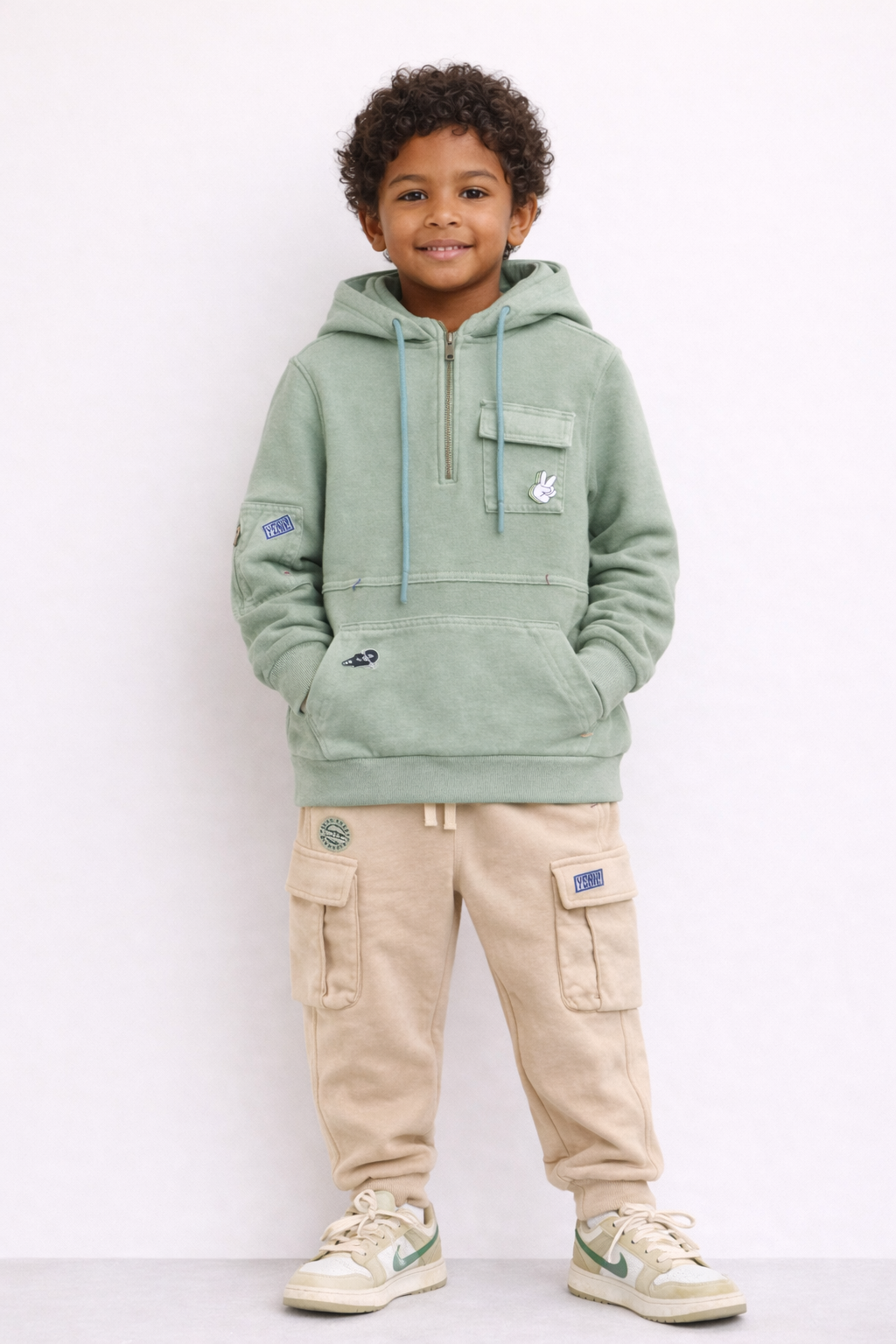 Pantalon Jogger Enfant Style Cargo – Beige