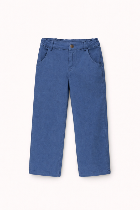 Pantalon chino bleu enfant