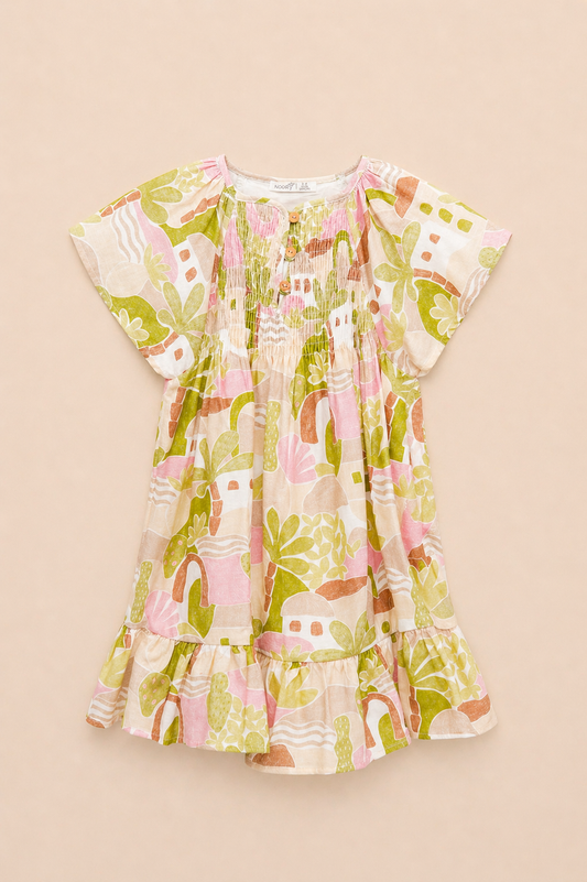 Robe fille imprimée – Esprit artistique & élégance estivale