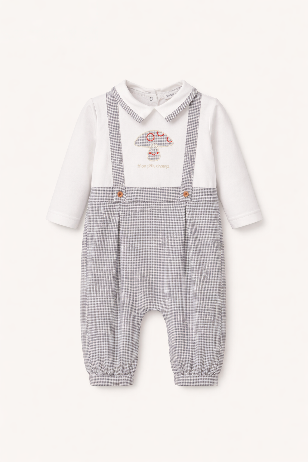 Ensemble bébé effet salopette à carreaux – Collection Automne