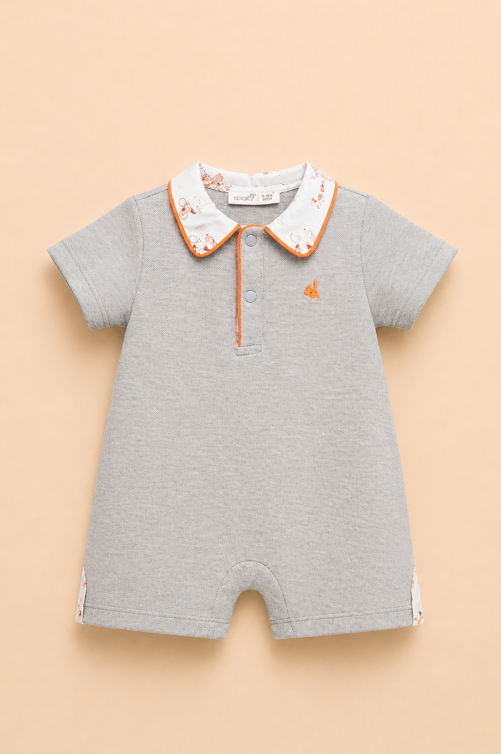 Combishort bébé garçon gris – Élégance minimaliste & confort quotidien