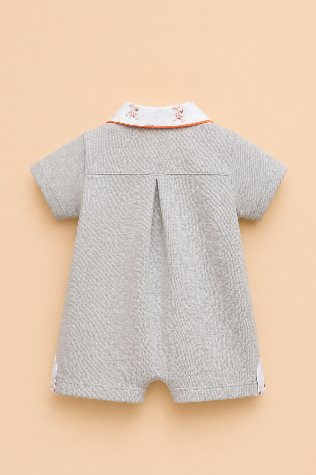 Combishort bébé garçon gris – Élégance minimaliste & confort quotidien