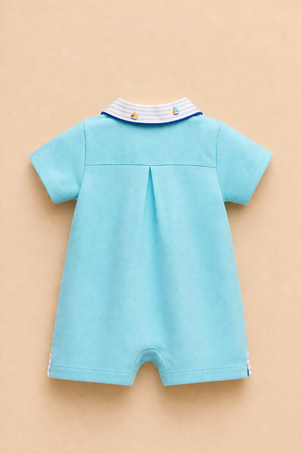 Combishort bébé garçon bleu – Élégance fraîche & esprit marin