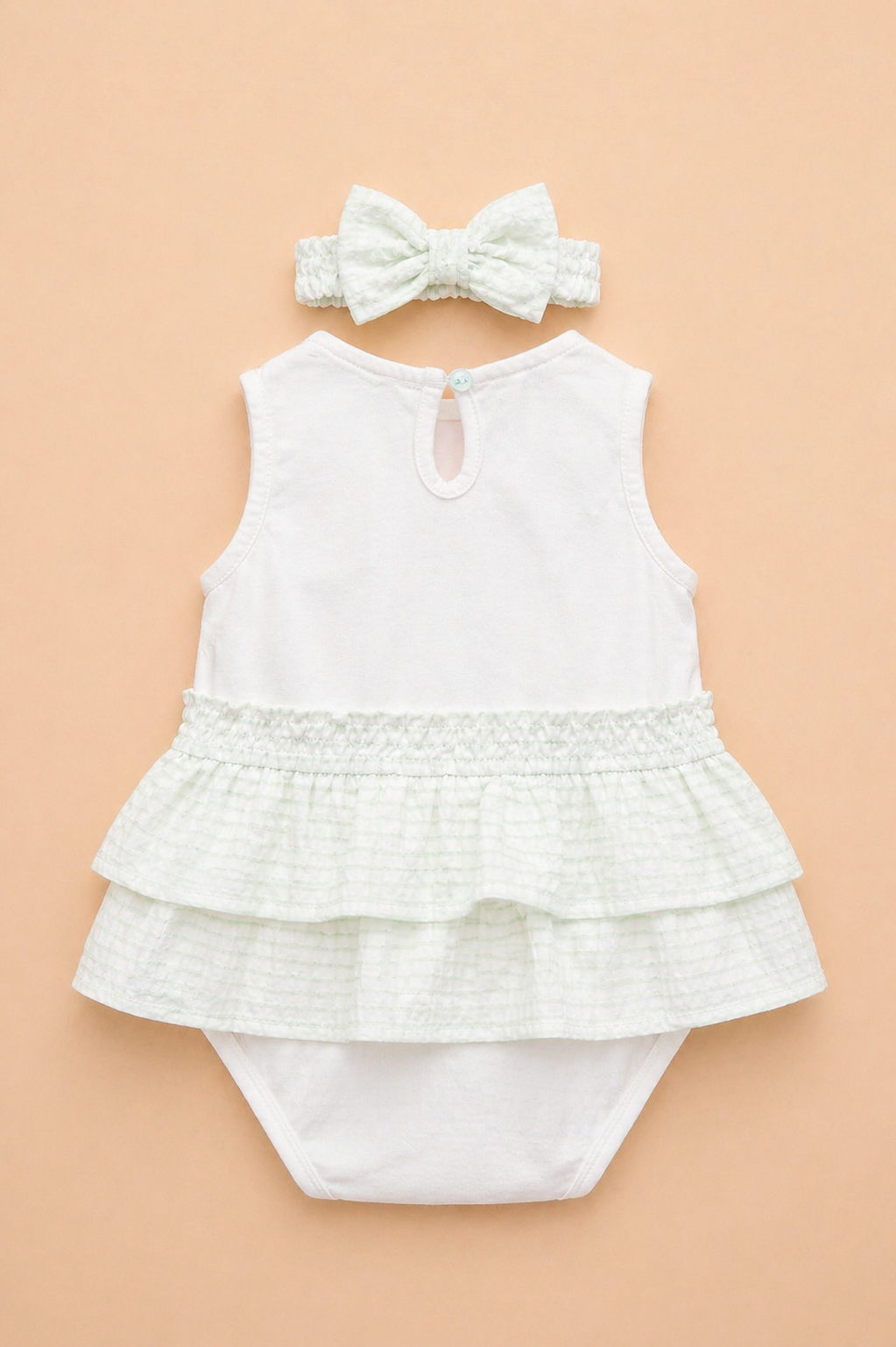 Ensemble bébé fille vert pastel – Douceur naturelle & esprit estival
