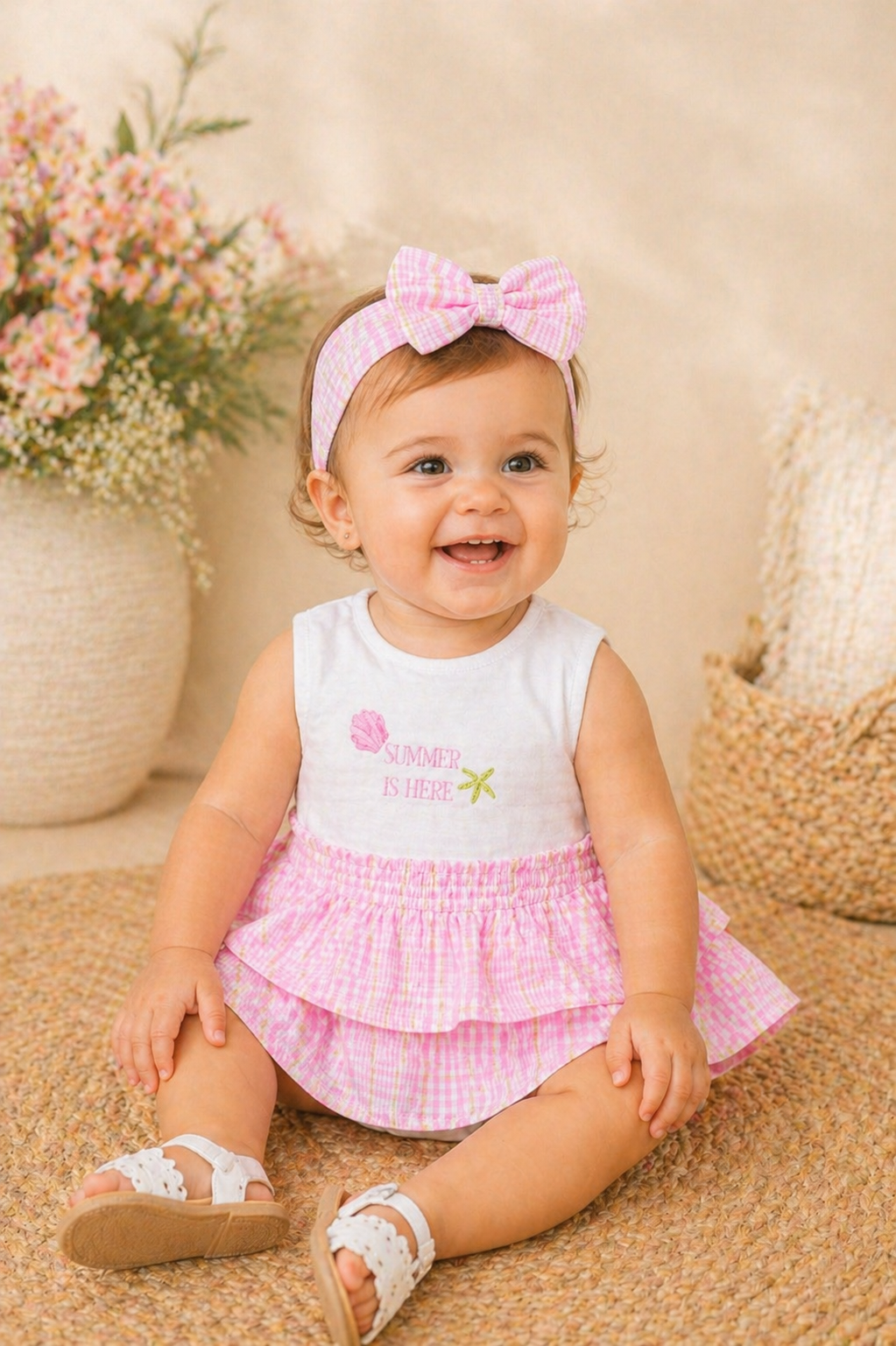 Ensemble bébé fille rose – Fraîcheur estivale & charme irrésistible