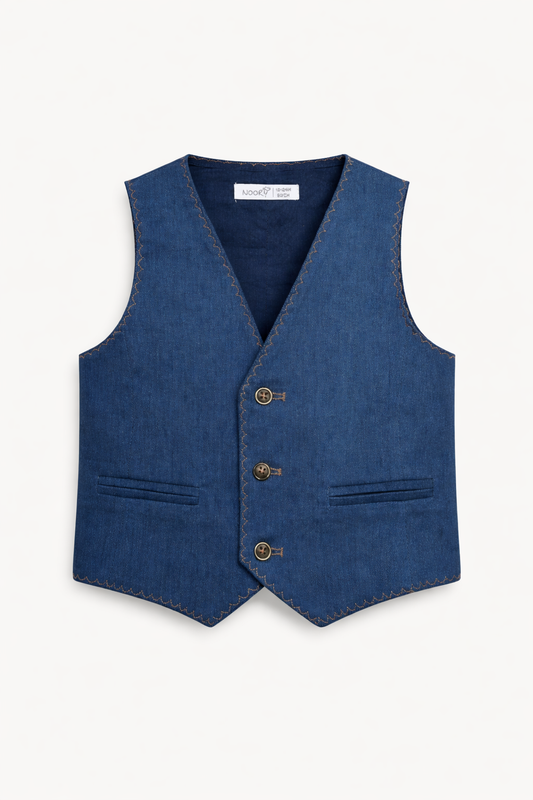 Gilet Garçon Bleu Style Élégant – Touche Chic Moderne