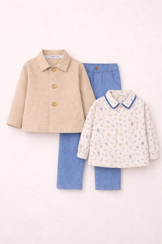 Pack Look Bébé Garçon – Élégance Douce & Confort Quotidien