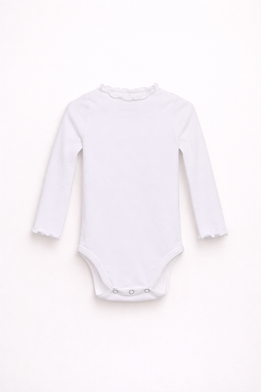Body Bébé Blanc Manches Longues – Douceur & Élégance