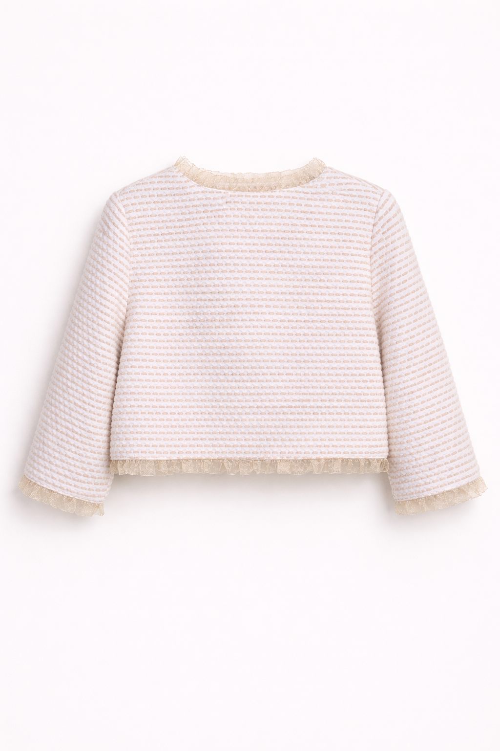 Ensemble Élégance Classique Fille – Veste & Jupe Beige