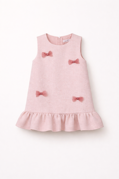 Ensemble Bébé Fille Rose Élégant – Robe & Veste Assortie