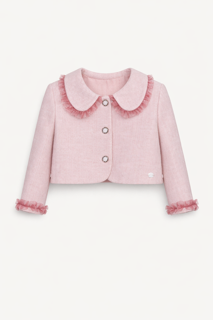 Ensemble Bébé Fille Rose Élégant – Robe & Veste Assortie