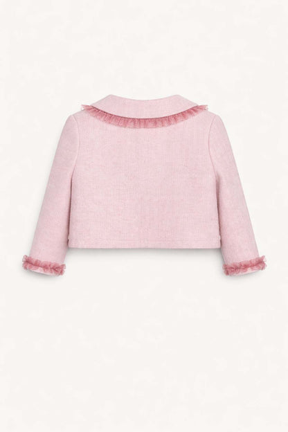 Ensemble Bébé Fille Rose Élégant – Robe & Veste Assortie