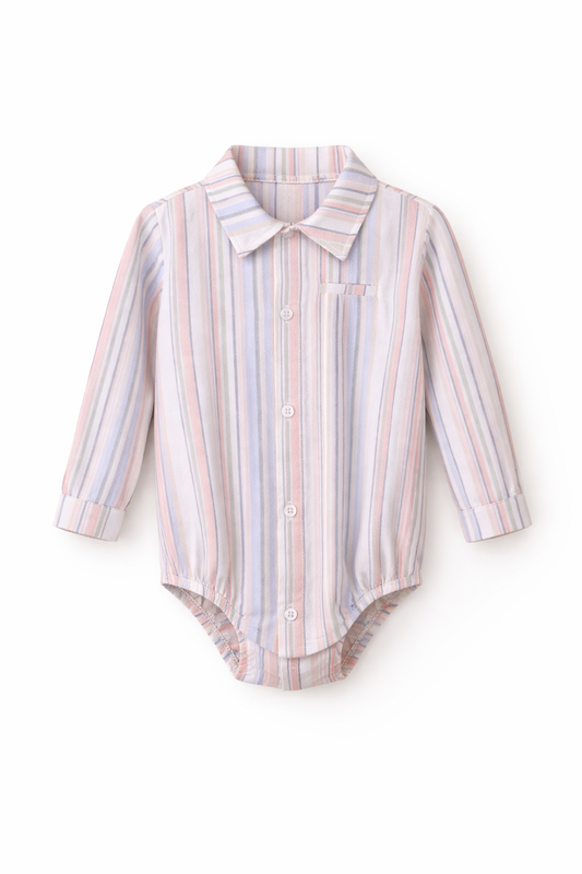 Body Chemise Bébé Garçon Rayé – Élégance & Confort
