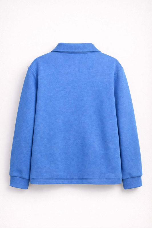 Polo Garçon Bleu Manches Longues – Style Sport Chic